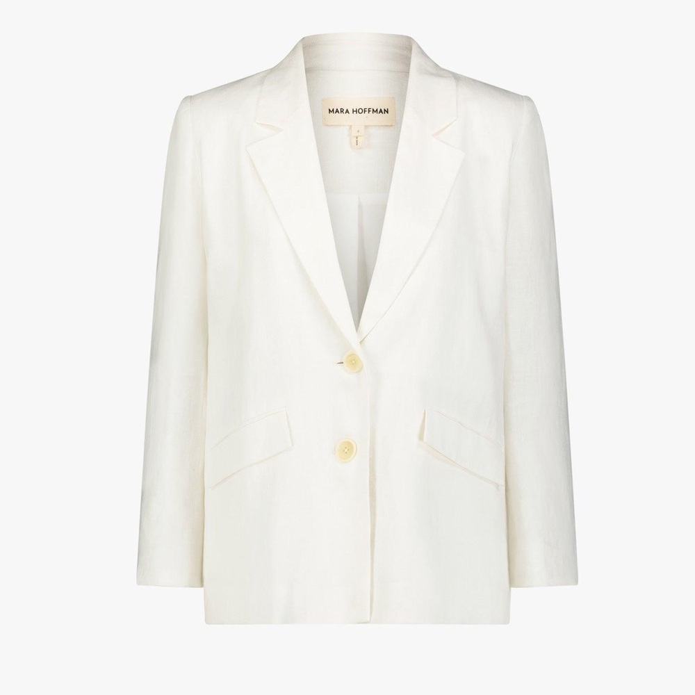 Mara Hoffman NWT White Hemp Tatum Oversized Blazer Jacket